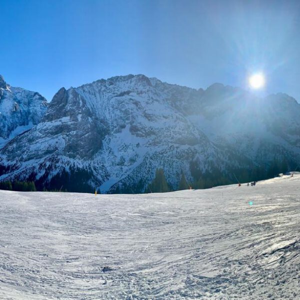 Foto mit der Piste Nähe Ehrwalder Alm