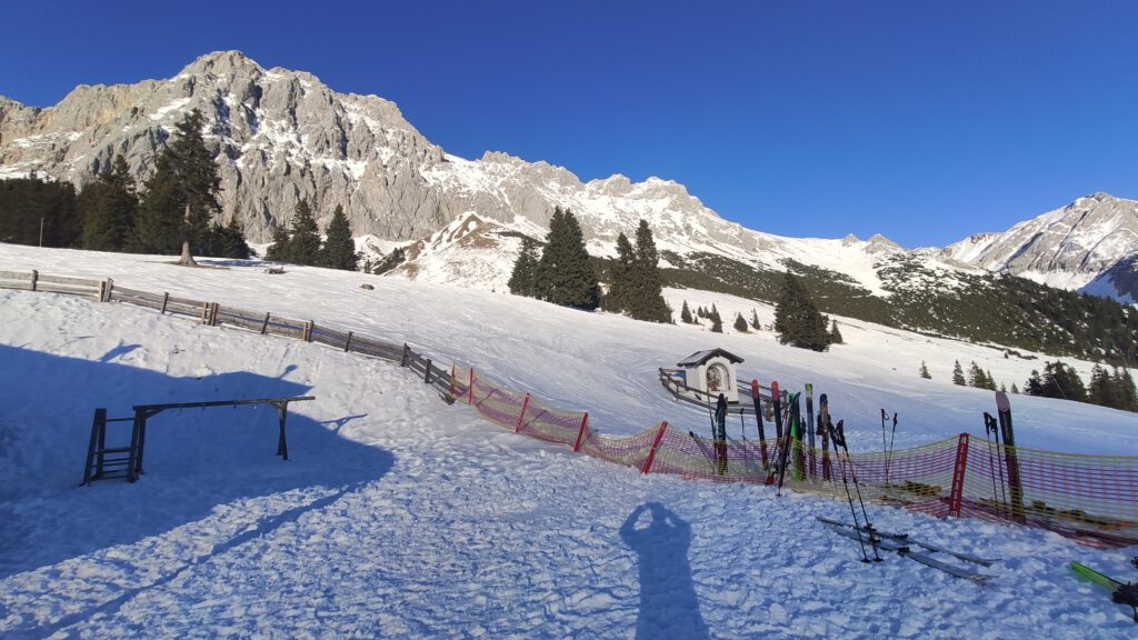 Foto mit Blick zum Übergang Zugspitze
