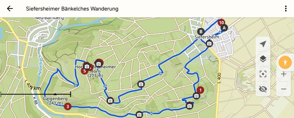 Bild des Bänkelches-Routenverlaufs