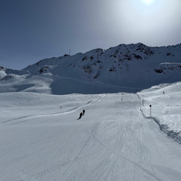 frisch präparierte Piste